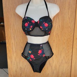 High Waisted Net Bikini